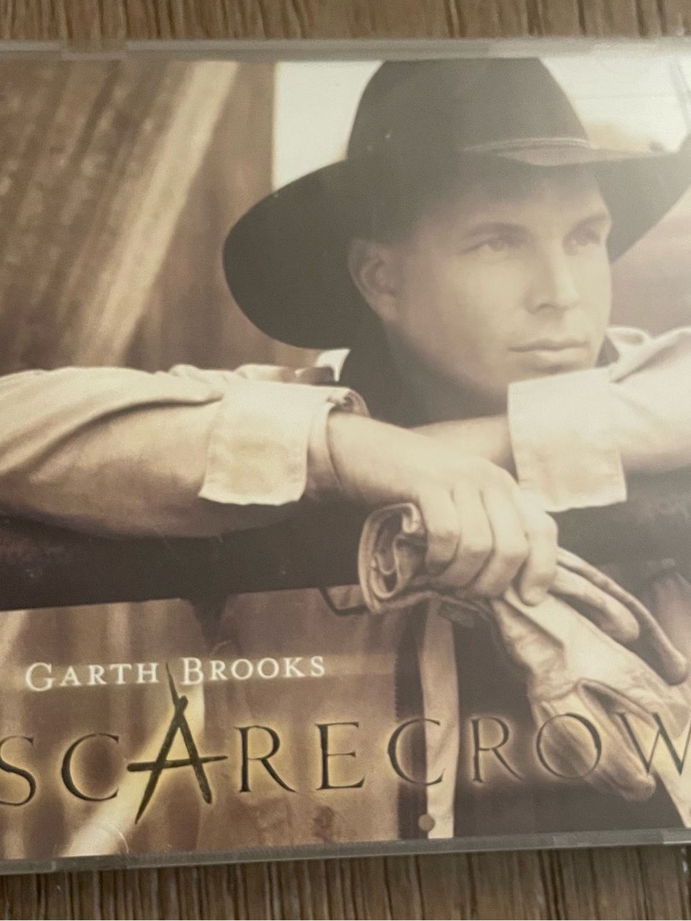 Source Unknown Garth Brooks Scarecrow Cover - Sepia Brown and Black